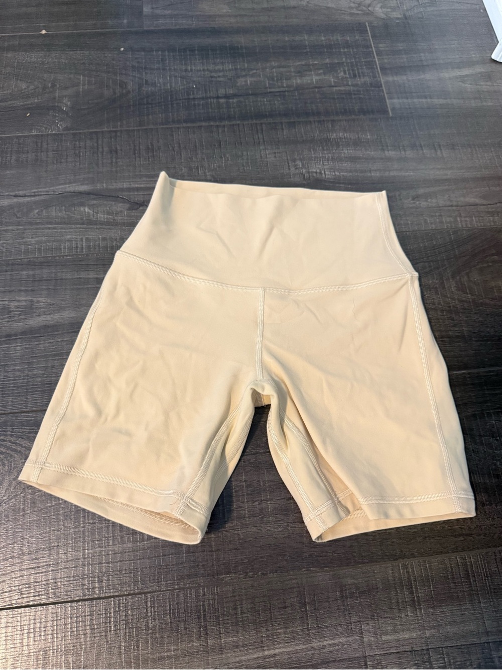 lululemon athletica Cream High-Rise Bike Shorts